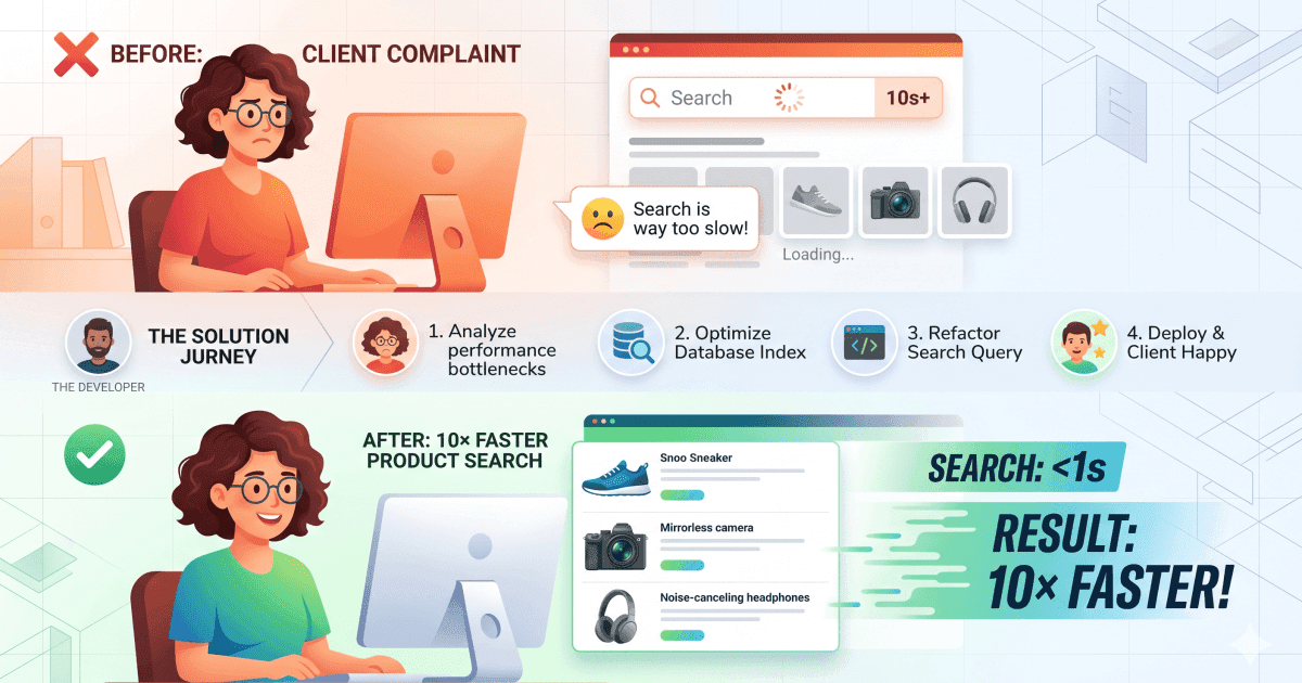 How I Made Product Search 10× Faster After a Client Complained